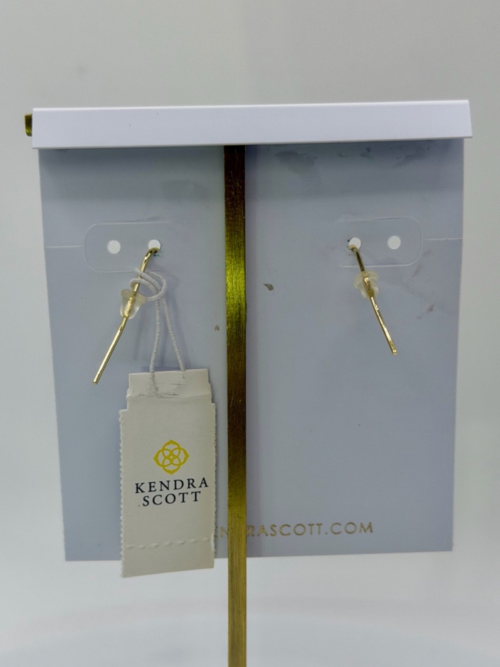 Kendra Scott Lee Gold Drop Earrings in Indigo Kyocera Opal, NWT - Picture 9 of 11